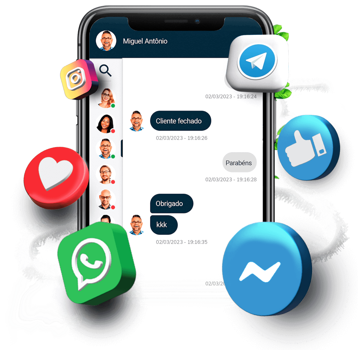 Interface do GIGAChat no mobile